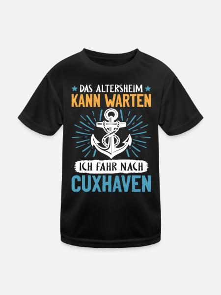 Opa ALTERSHEIM KANN WARTEN ICH FAHR NACH - Kinder Funktions-T-Shirt - Schwarz - Vorne
