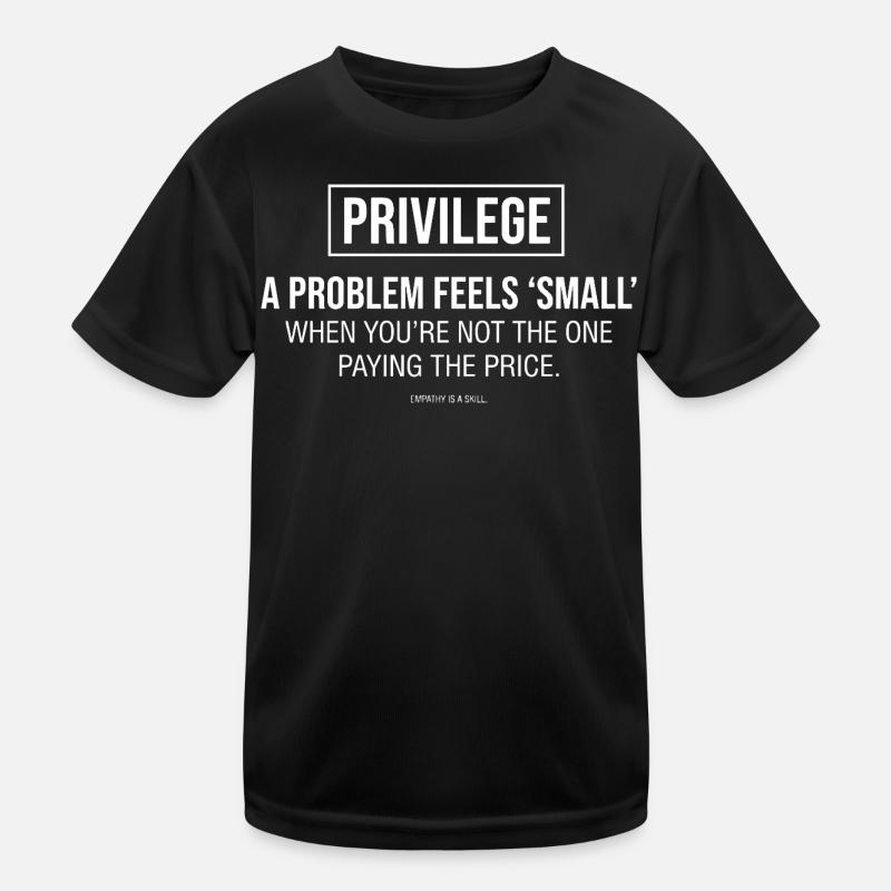 Empathie Statement Typografie Kinder Funktions-T-Shirt