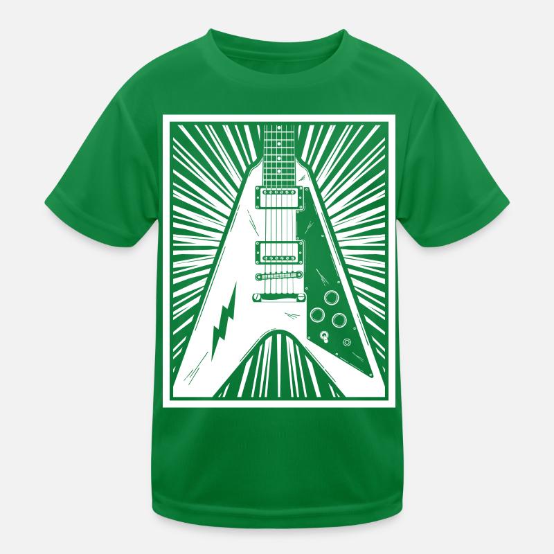 E-Gitarren-Silhouette Kinder Funktions-T-Shirt