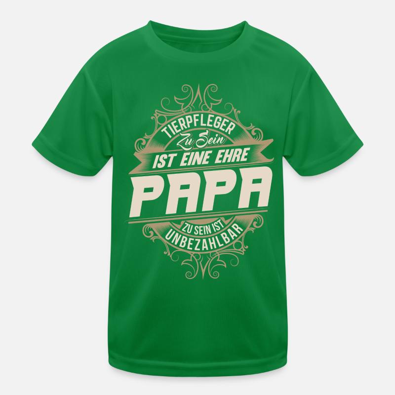 Tierpfleger Papa Kinder Funktions-T-Shirt