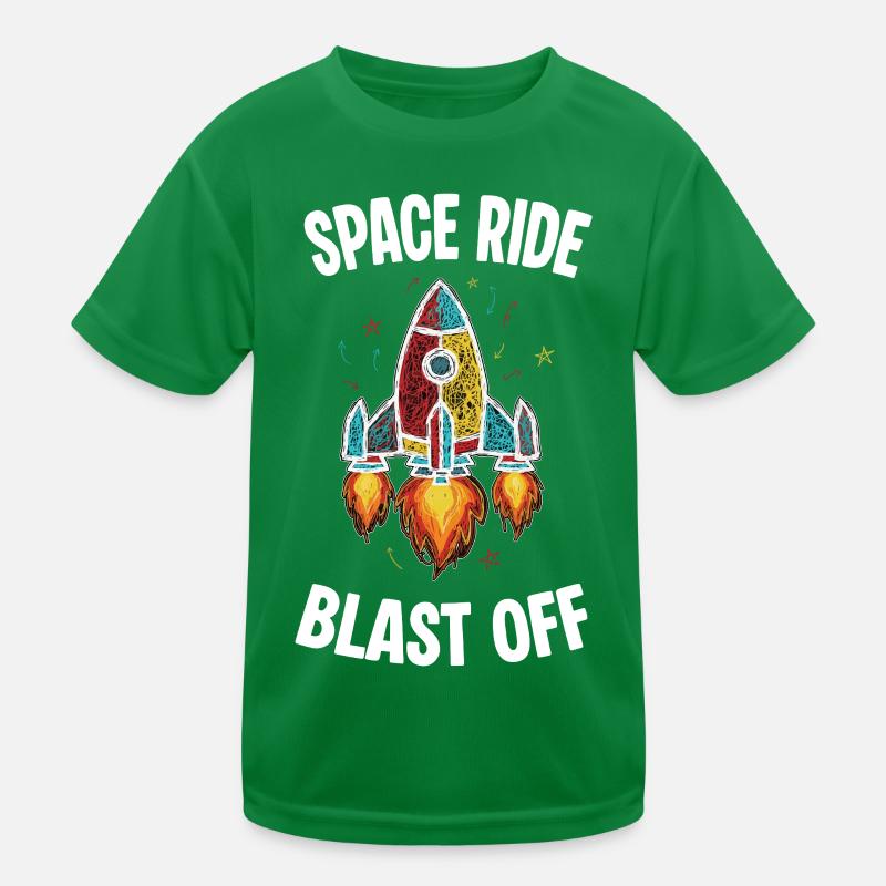 Fusée Espace Retro Scribble Blast Off T-shirt sport Enfant