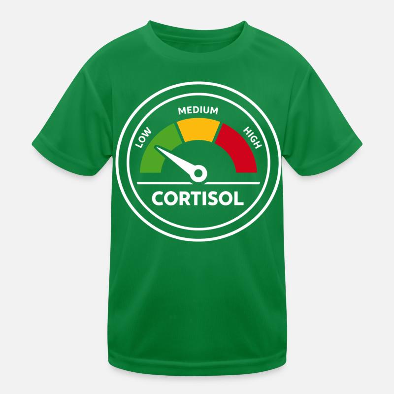 Cortisol Messgerät Lustig Hormone Geschenk Kinder Funktions-T-Shirt