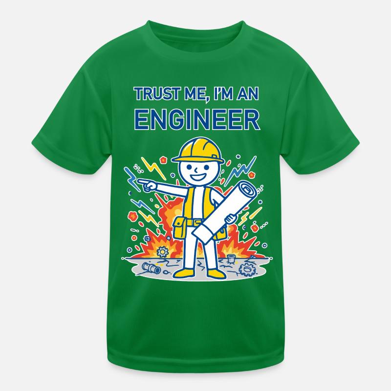 Vertrau mir, ich bin Ingenieur – für einen dunklen Hintergrund Kinder Funktions-T-Shirt