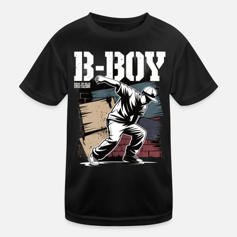 B-Boy Breakdance Streetstyle Breakdancer Kinder Funktions-T-Shirt