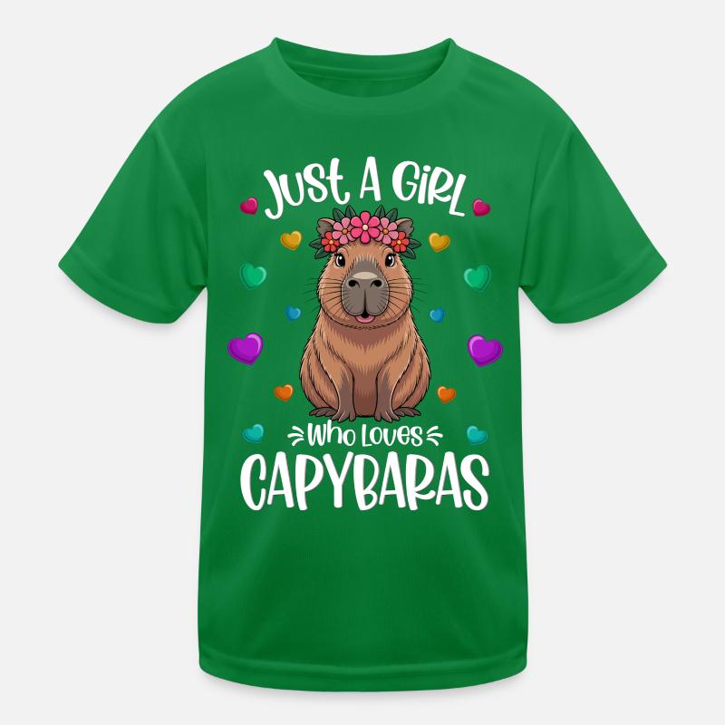 Fille amante du capybara doux T-shirt sport Enfant