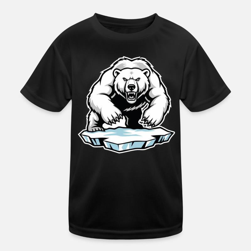 Arktischer Eisbär Maskottchen Maskottchen Bär Kinder Funktions-T-Shirt