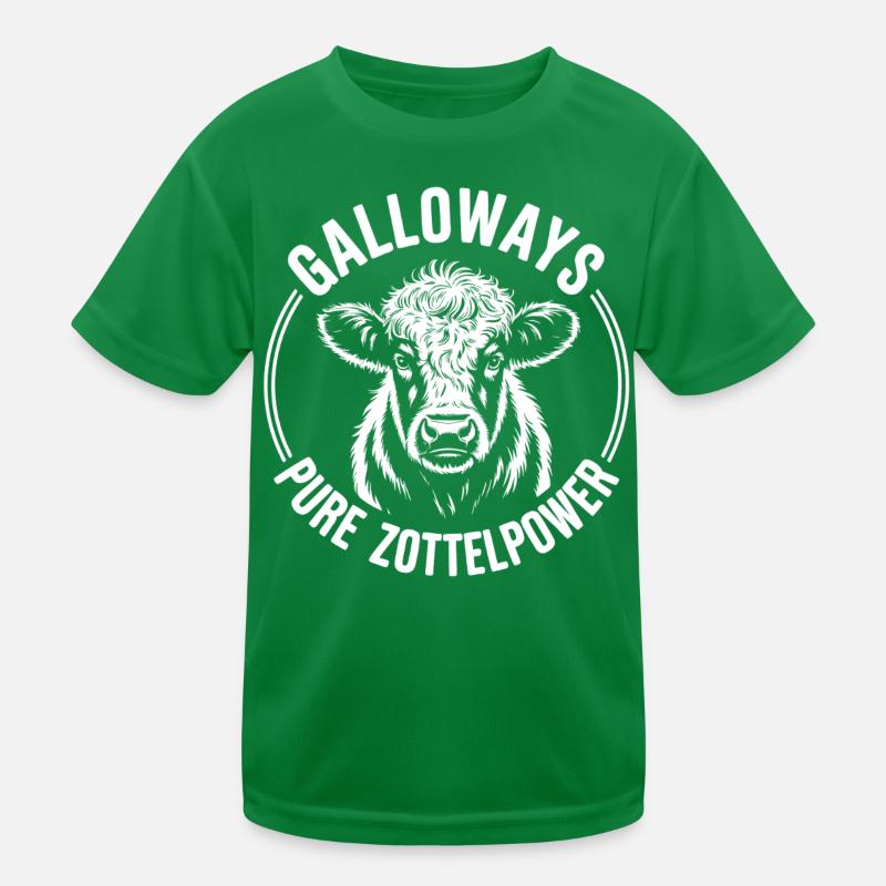 Galloway Beef Head Kids Functional T-Shirt