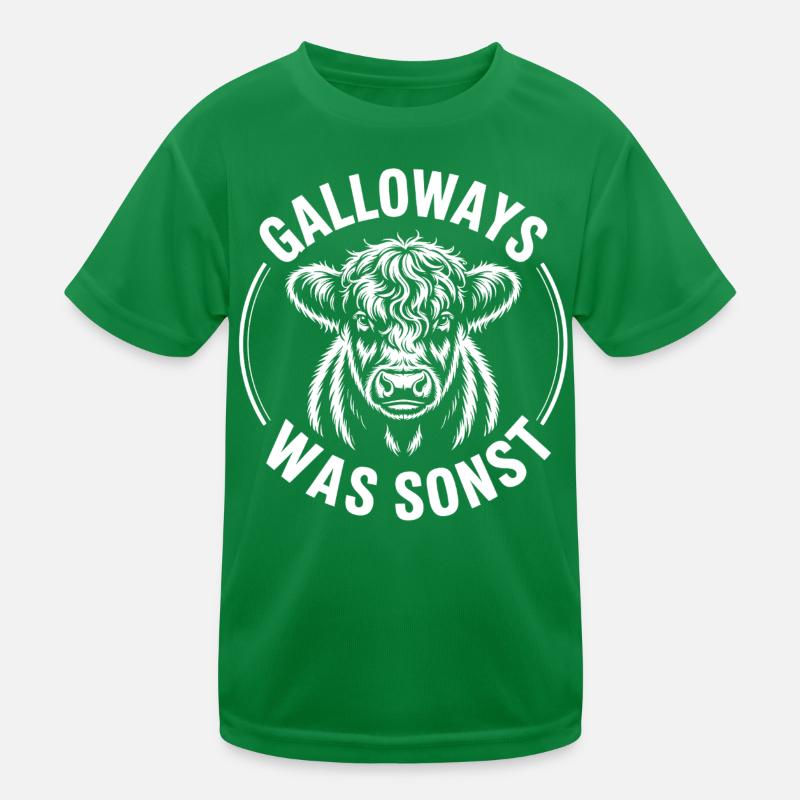 Galloway Beef Head Kids Functional T-Shirt