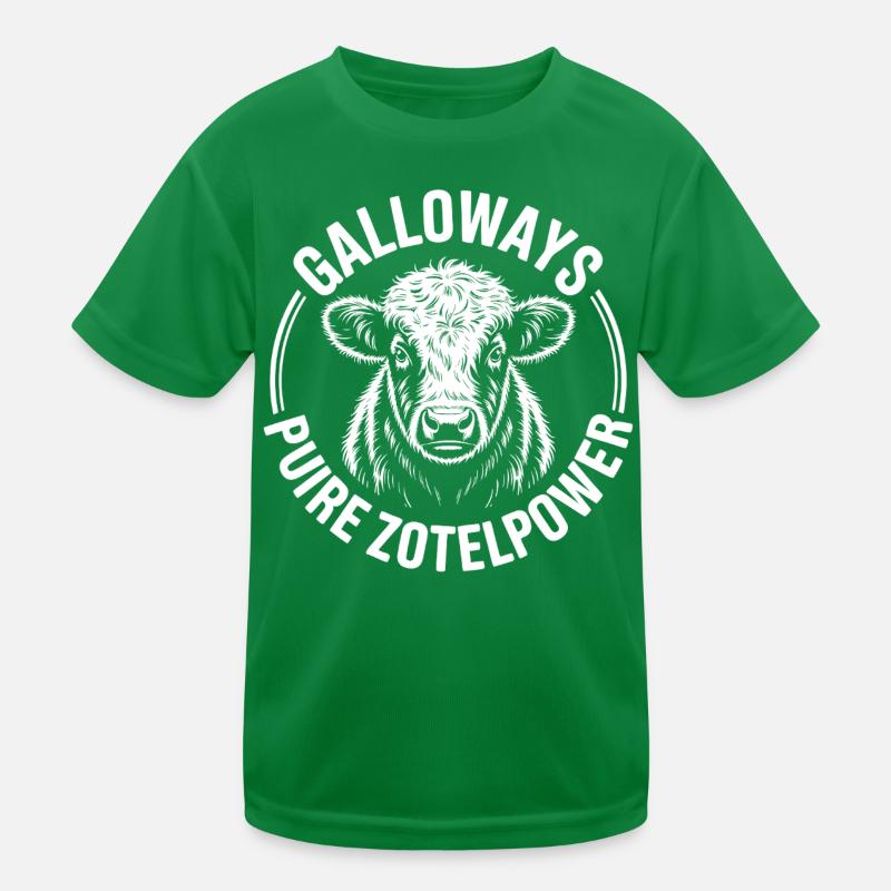 Galloway Beef Head Kids Functional T-Shirt
