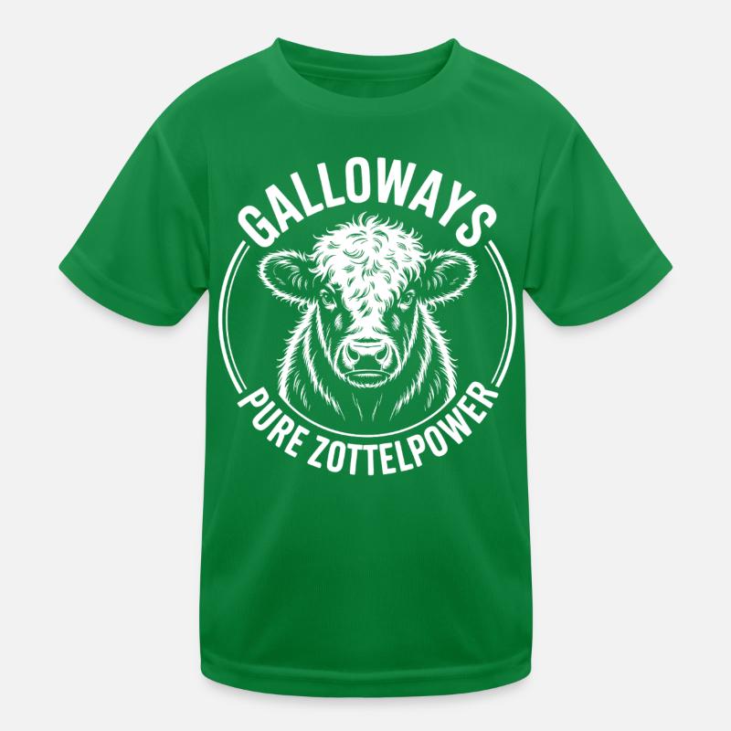 Galloway Beef Head Kids Functional T-Shirt