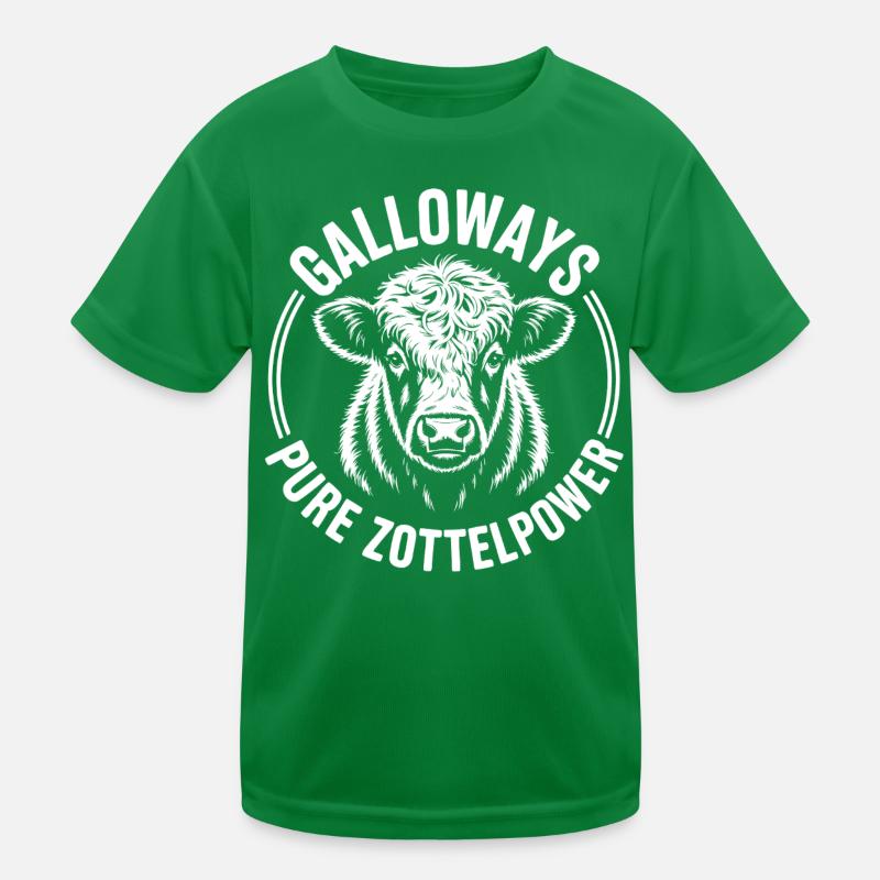 Galloway Beef Head Kids Functional T-Shirt