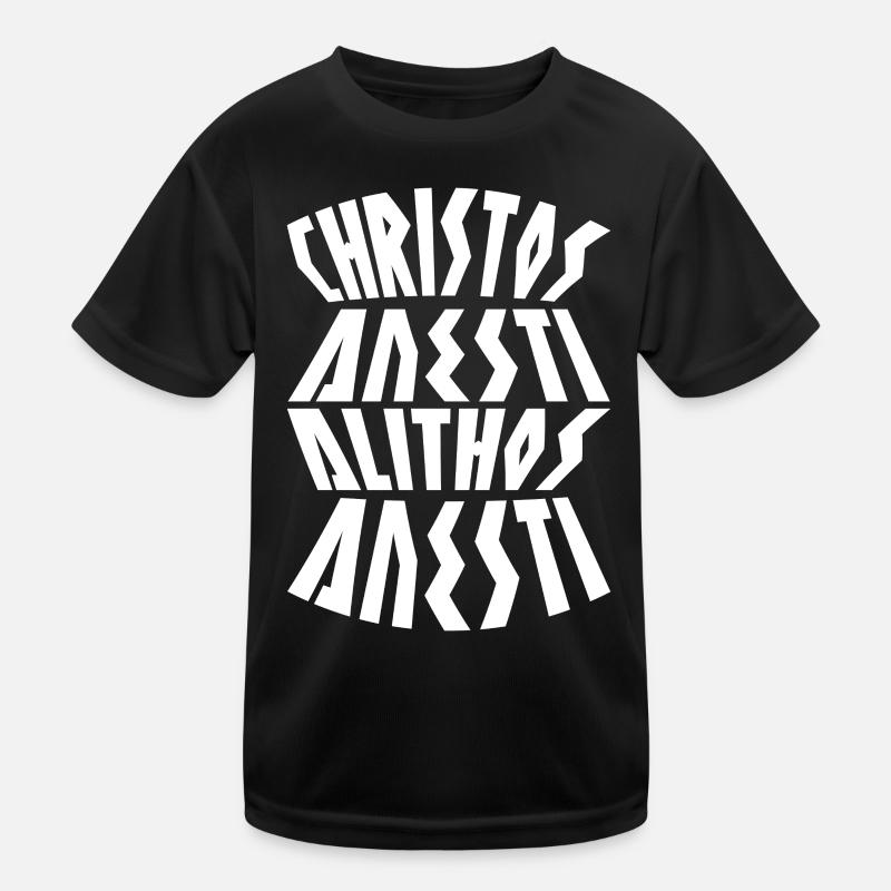 Christos Anesti Greek Easter Orthodox Easter Kids Functional T-Shirt