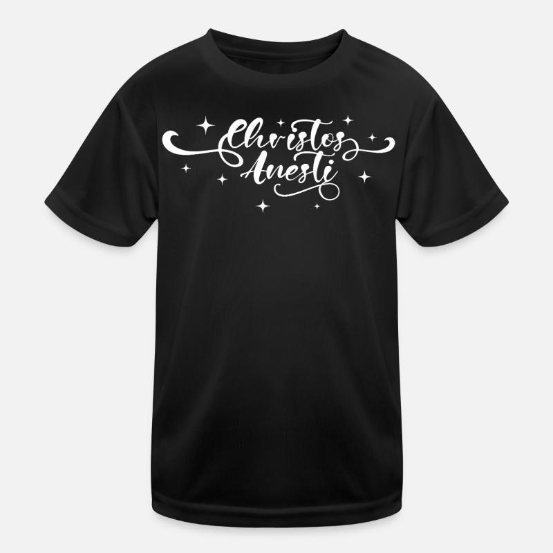 Christos Anesti Pascha Orthodox Easter Kids Functional T-Shirt