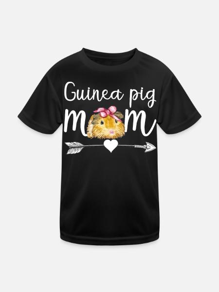 Meerschweinchen-Mama süßes Haustier-Liebhaber-Shirt - Kinder Funktions-T-Shirt - Schwarz