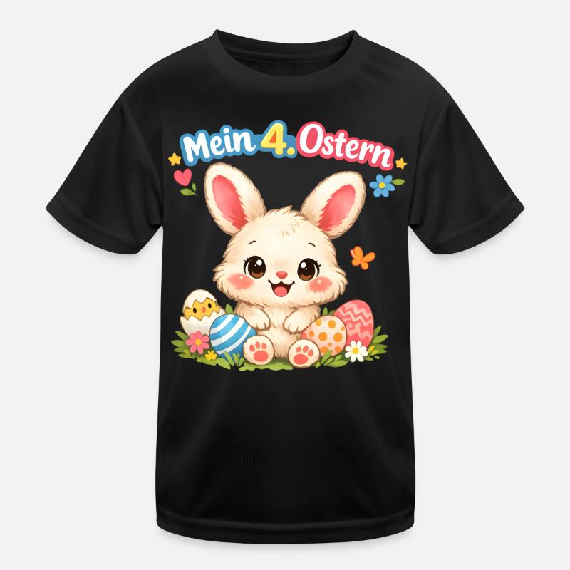 My 4th Easter Baby Easter Bunny Girl Boy Kids Functional T-Shirt