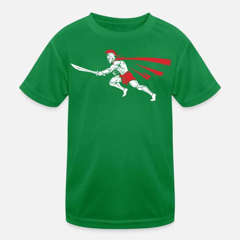 Spartan Attack Sword Maskottchen Spartan Dash Kinder Funktions-T-Shirt