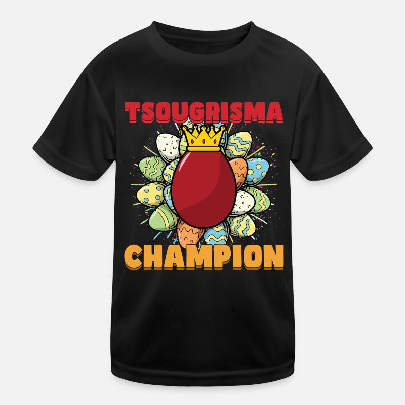 Tsougrisma Champion griechisches Ostern Kinder Funktions-T-Shirt