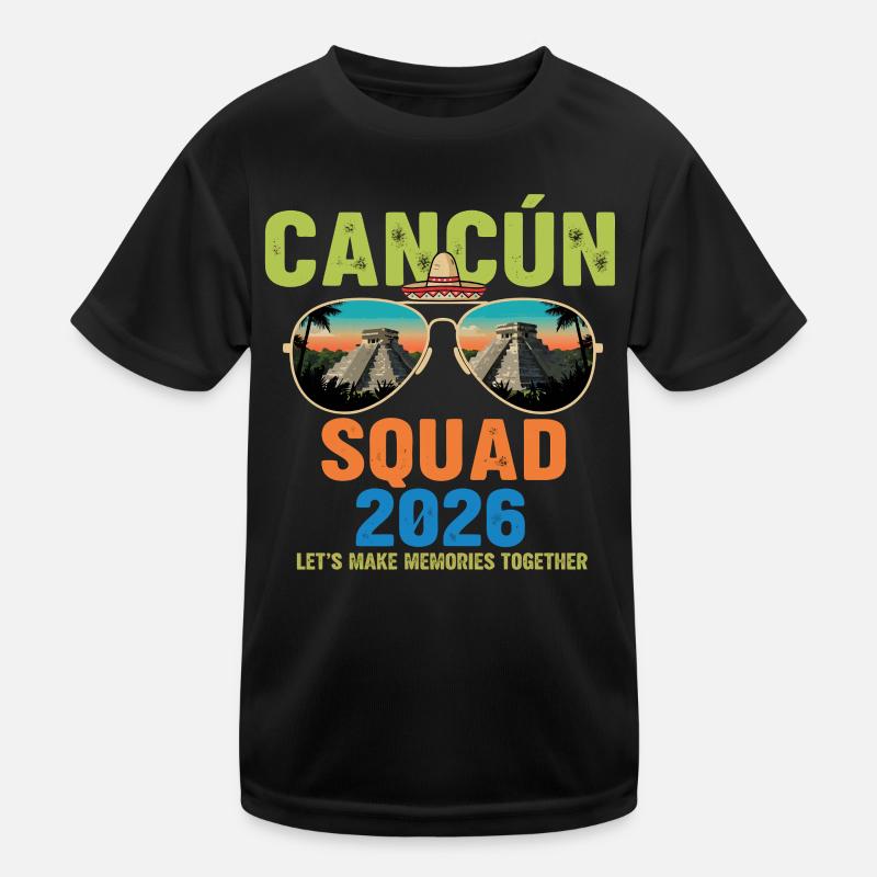 Cancun Squad 2026 Urlaub Kinder Funktions-T-Shirt