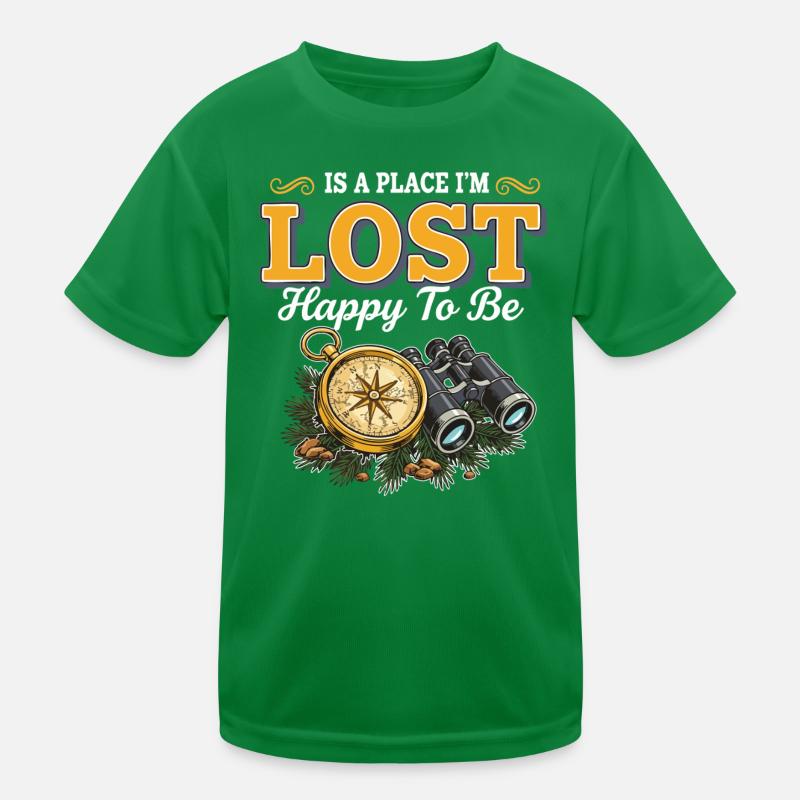 Lost Happy To Be Kompass-Wanderfernglas Kinder Funktions-T-Shirt