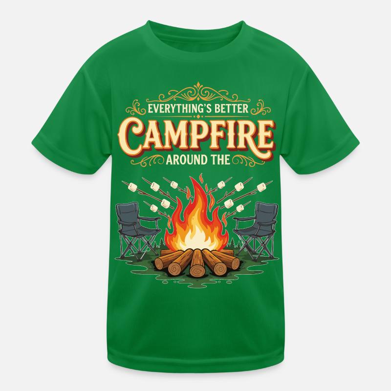 Campfire Marshmallow Everything Better Camping T-shirt sport Enfant