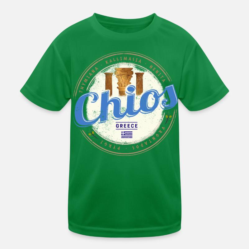 Île de Chios en Grèce Souvenir rétro vintage T-shirt sport Enfant