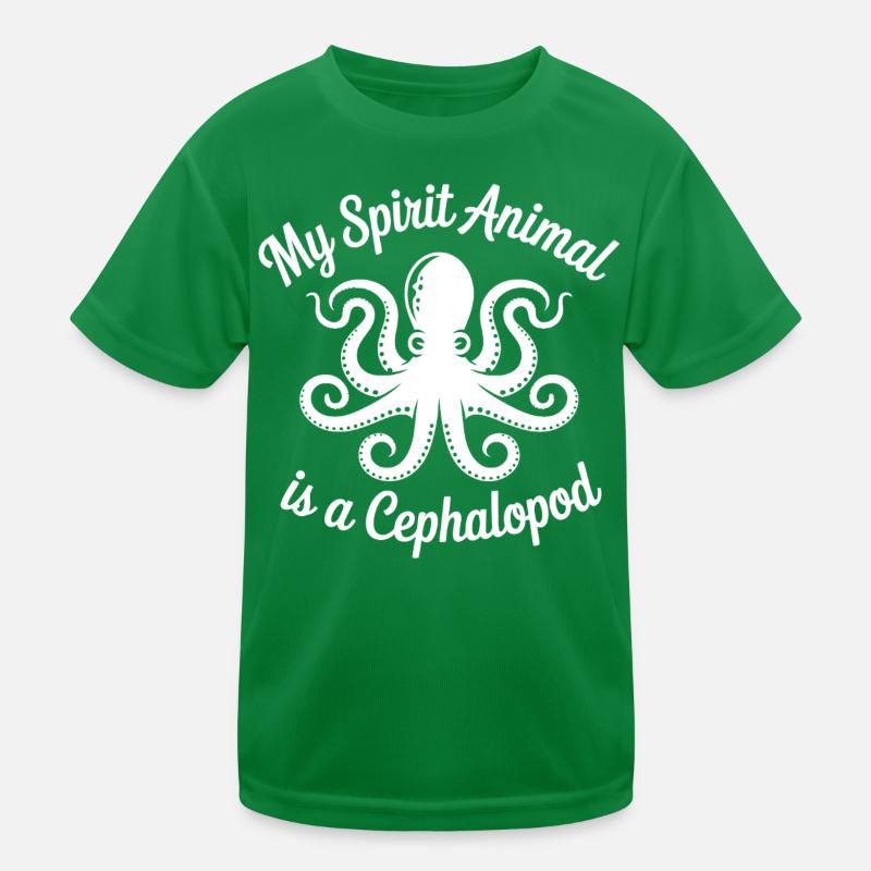 Spirit Animal Octopus Kids Functional T-Shirt