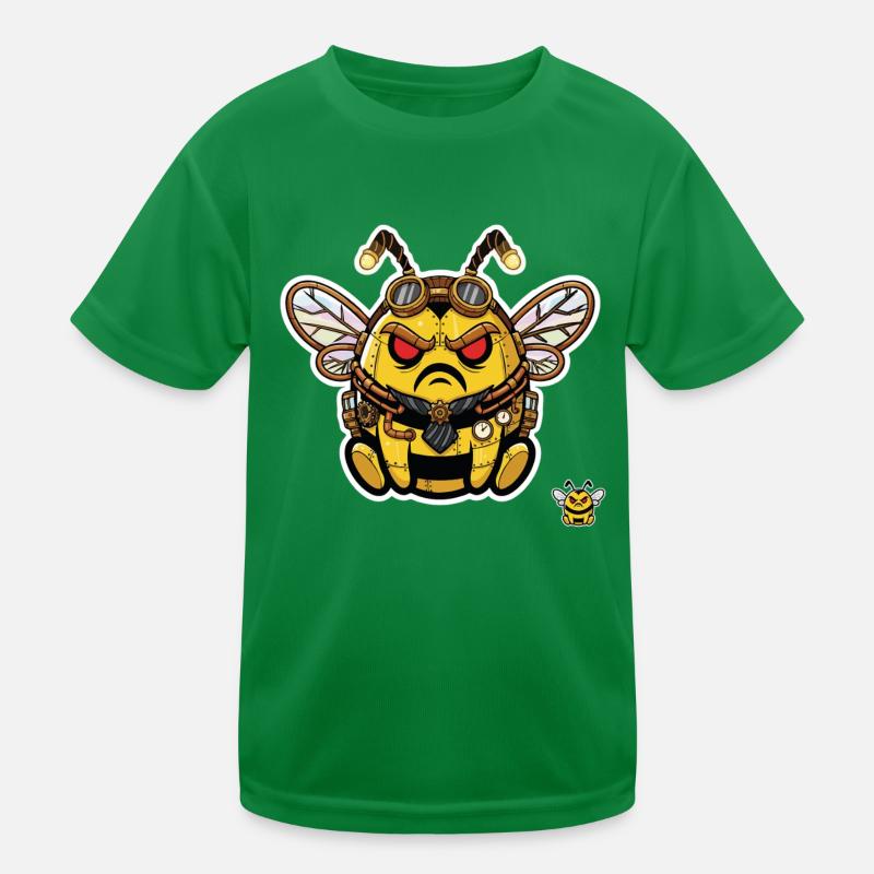Bionic Edgy Steampunk Cyborg Bee Kids Functional T-Shirt