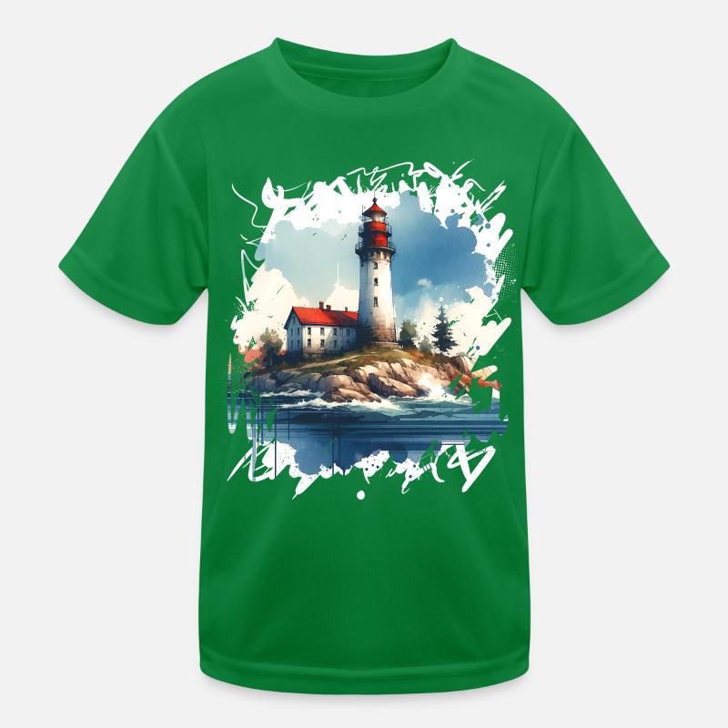 Leuchtturm Kinder Funktions-T-Shirt