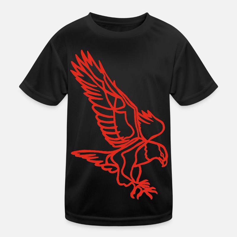 Roter Adler im Flug Kinder Funktions-T-Shirt