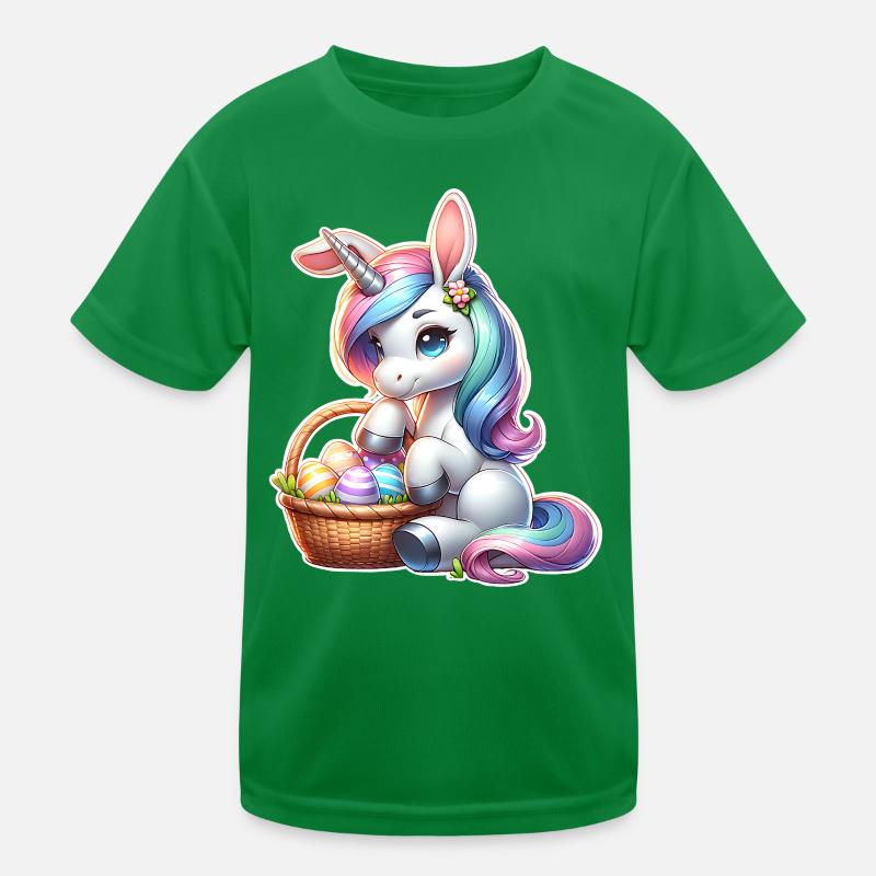 Pasqua Unicorno Maglietta sportiva per bambini