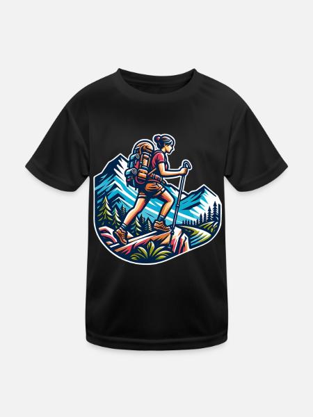 Climber - Kids Functional T-Shirt - black - Front