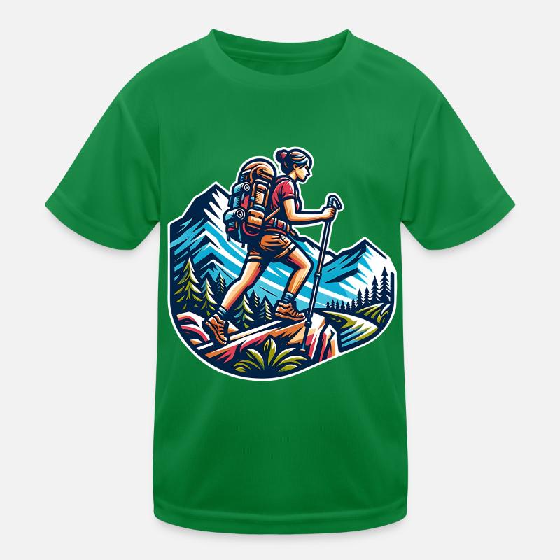 Bergsteigerin Kinder Funktions-T-Shirt