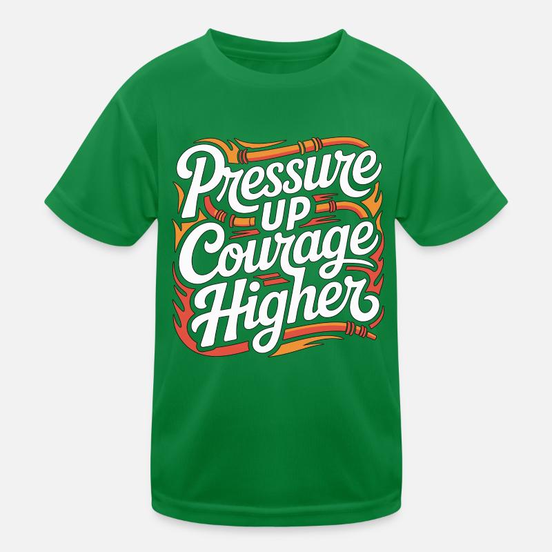 Fire Engineer Pressure Up Courage Fire Department Kinder Funktions-T-Shirt