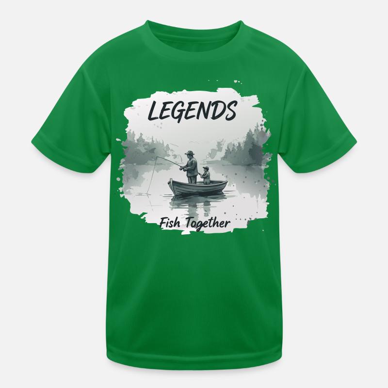 Fishing Legends Father Son Kids Functional T-Shirt