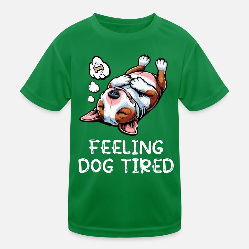 Feeling Dog Tired Miniatur Bullterrier Bully  Kinder Funktions-T-Shirt
