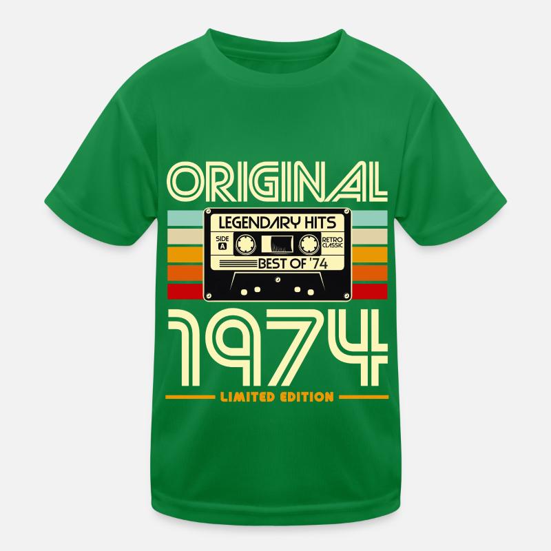 Original 1974 Limited Edition Cassette T-shirt sport Enfant
