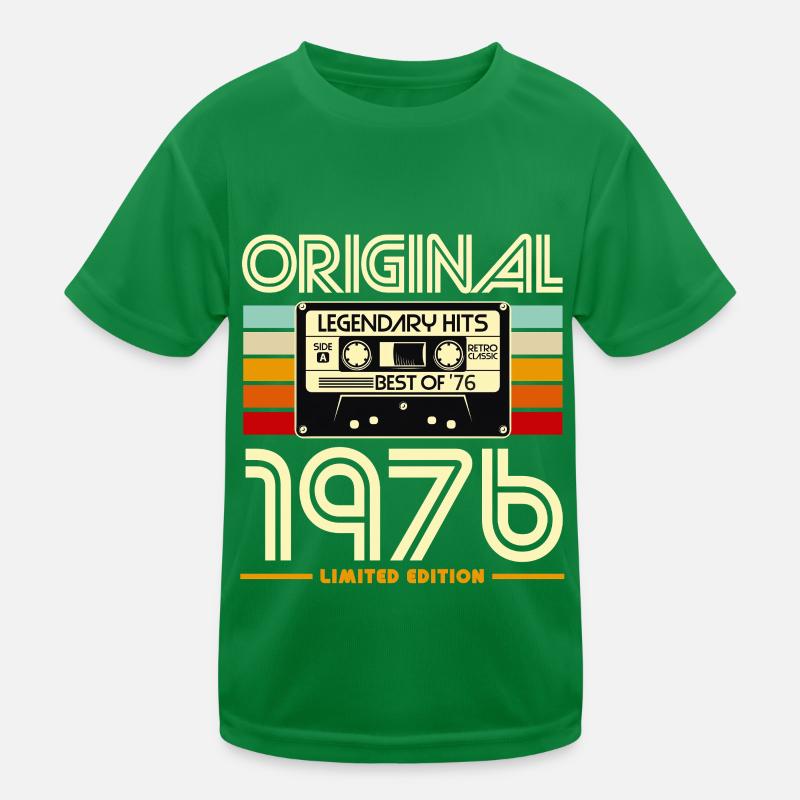 Original 1976 Retro Cassette T-shirt sport Enfant