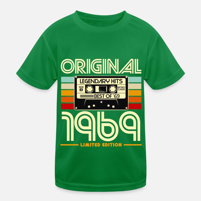Original 1969 Retro Cassette Kids Functional T-Shirt