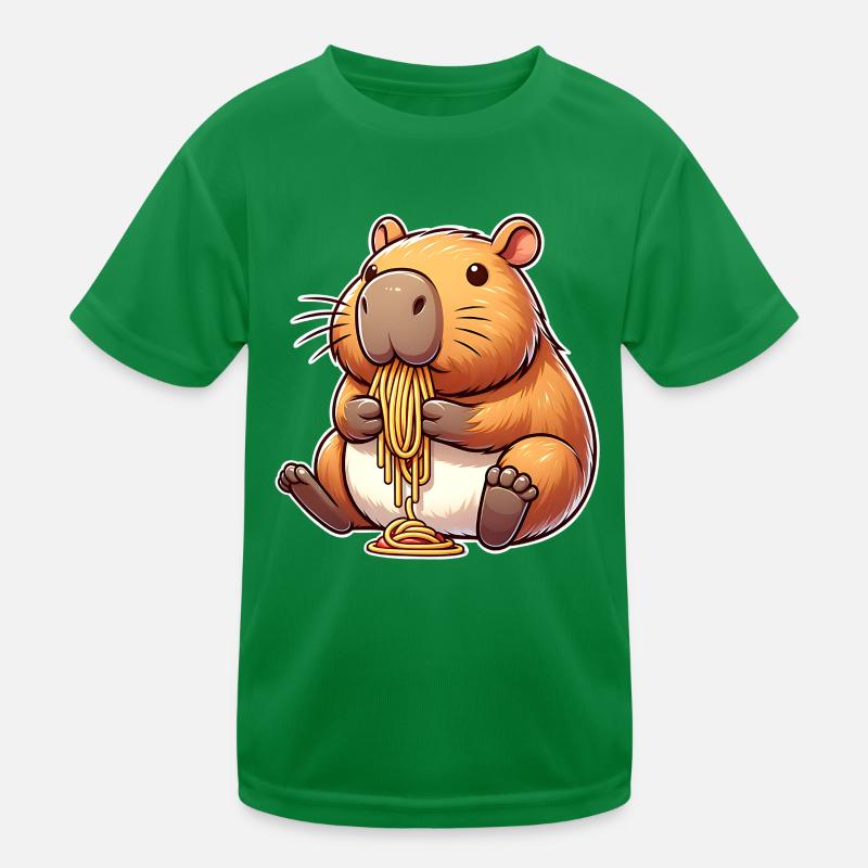 Capybara Pasta Kids Functional T-Shirt