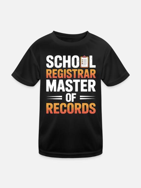 School Secretariat School Office Organization School - Kids Functional T-Shirt - black - Front