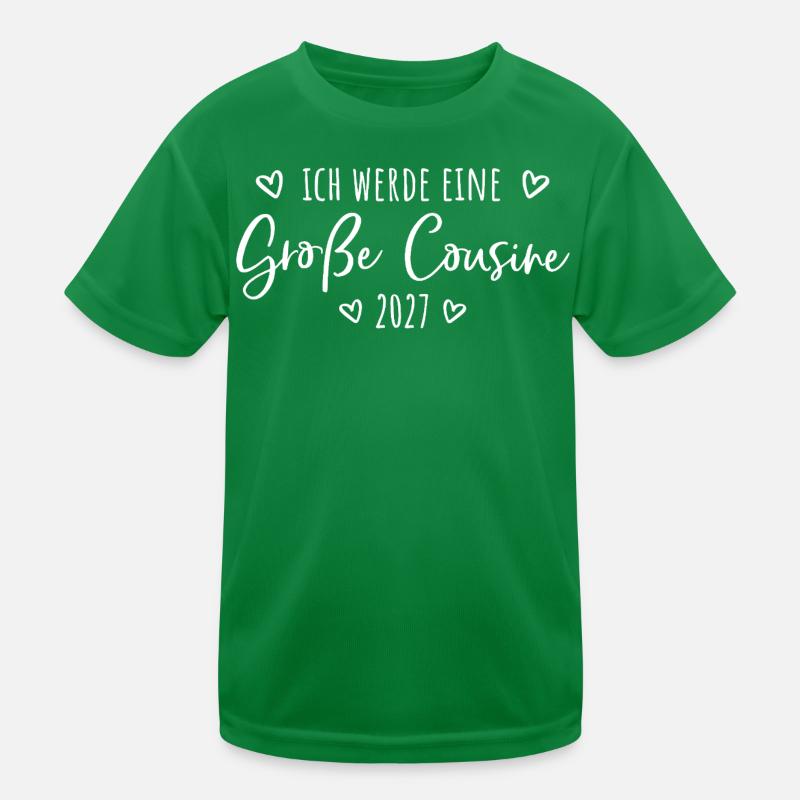 Ich werde eine Große Cousine 2027 Kinder Funktions-T-Shirt