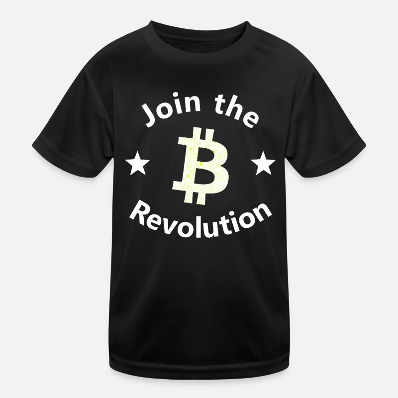 Bitcoin Revolt Circle Kids Functional T-Shirt