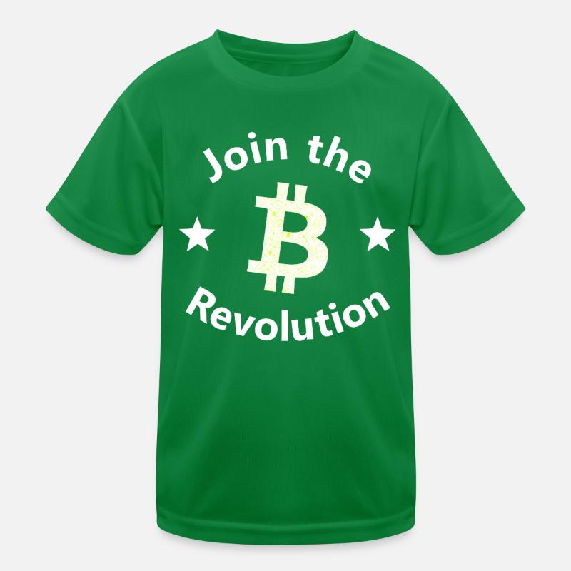 Bitcoin Revolt Circle Kids Functional T-Shirt