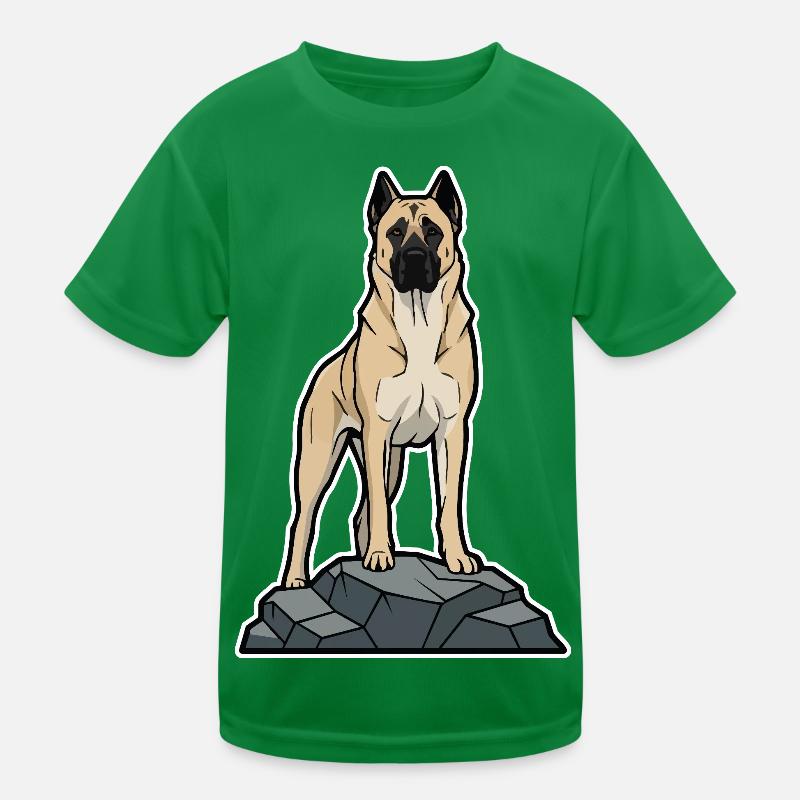 Anatolischer Schäferhund auf Schutzfelsen Kinder Funktions-T-Shirt