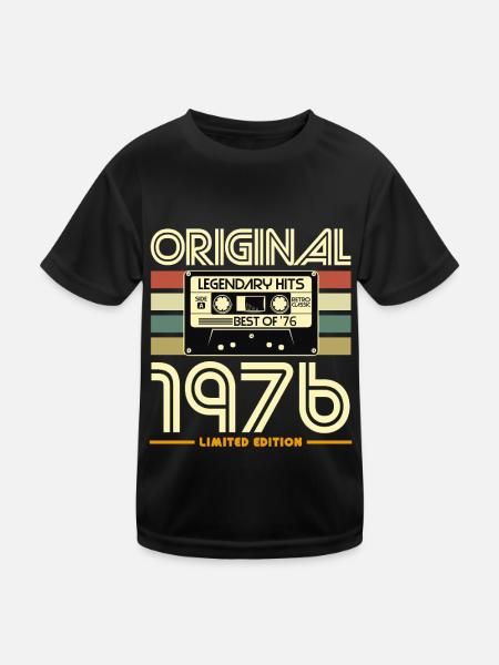 Original 1976 Cassette Vintage - Kids Functional T-Shirt - black