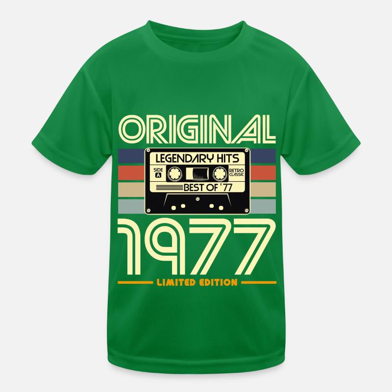 Original 1977 Édition limitée Cassette T-shirt sport Enfant