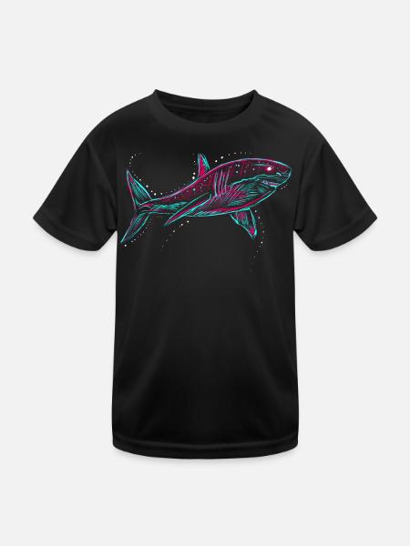 Neo Shark - Kids Functional T-Shirt - black