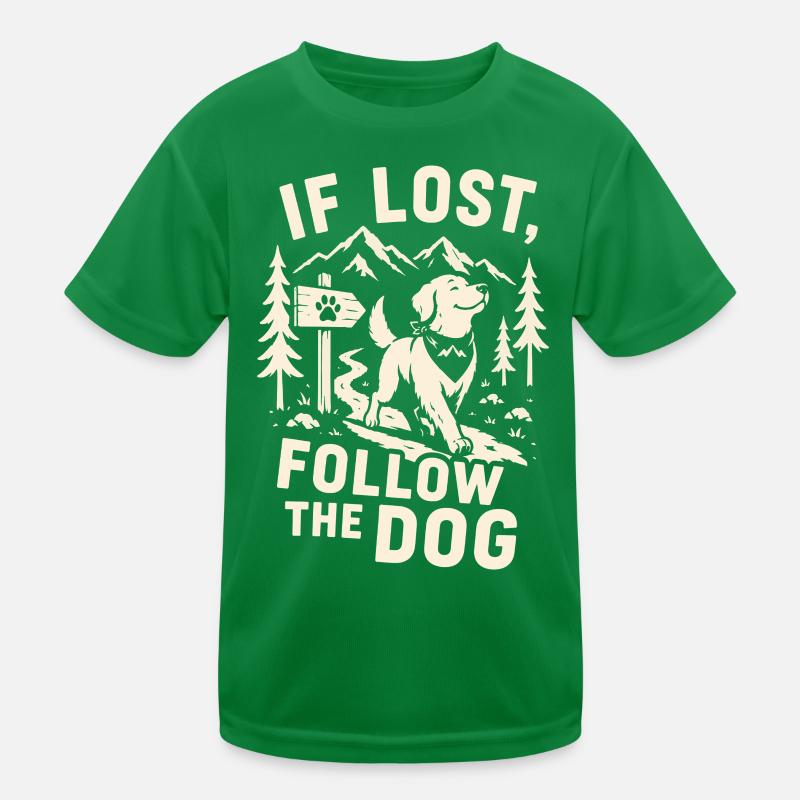 Si vous êtes perdus, suivez le design de la randonnée canine T-shirt sport Enfant