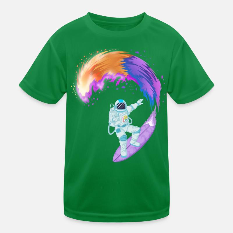 Chemise spatiale de surf d’astronaute T-shirt sport Enfant