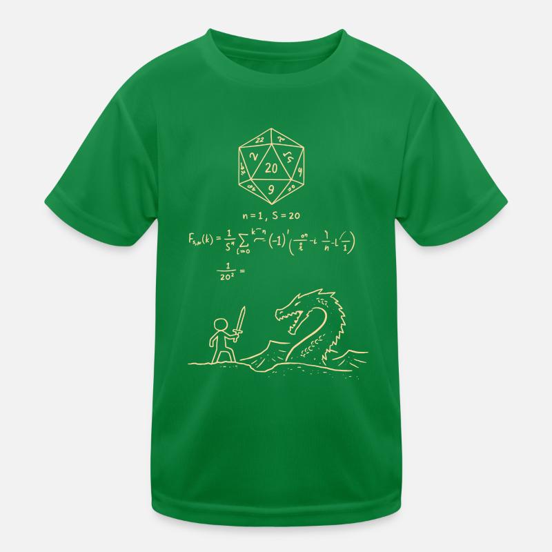 D20 Dice Probability Shirt RPG Nerd Math Fantasy  Kinder Funktions-T-Shirt